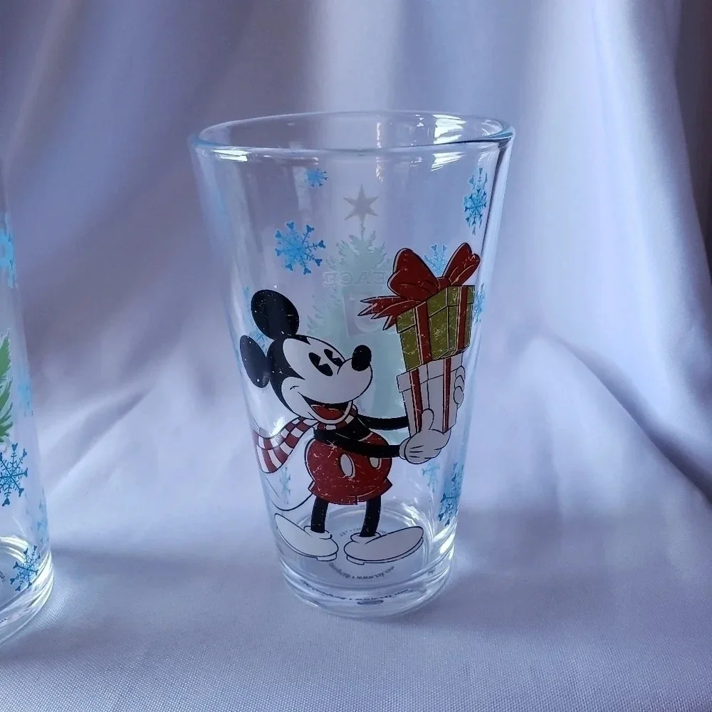 Zak!DISNEY MICKEY & MINNIE MOUSE PINT GLASSWARE SET 16OZ